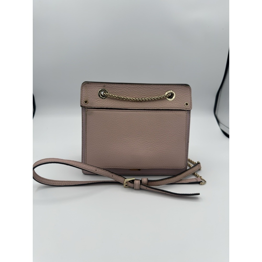Furla Leather Flap Shoulder‎ Bag Light Pink With Gold Hardware Woman